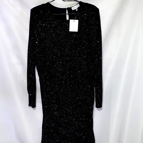 NWT GIBSON *LATIMER WO SIZE XXL COCKTAIL PARTY SHEATH DRESS BLACK GOLD GLITTERY - Picture 1 of 12